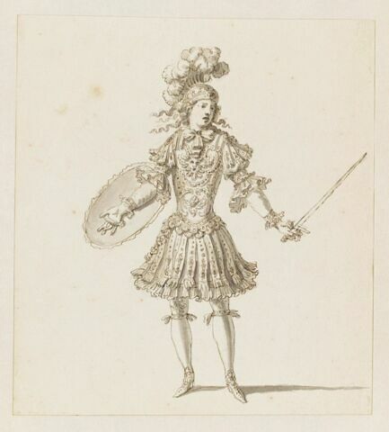 Costume de Mars ou d'un guerrier de sa suite dans la quatrième entrée du « Triomphe de l'Amour »