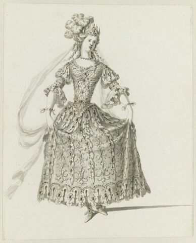 Costume pour une Naïade dansant dans la deuxième entrée du « Triomphe de l'Amour »