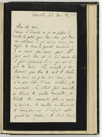 21 novembre 1882, Escorial, à Louis de Launay