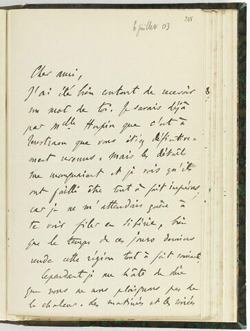 6 juillet 1903, sans lieu, à Louis de Launay