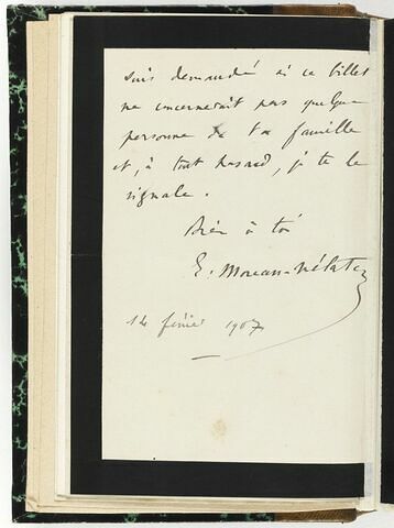 14 février 1907, sans lieu, à Louis de Launay, image 2/2