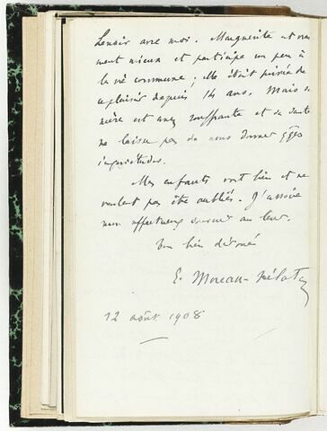 12 août 1908, sans lieu, à Louis de Launay, image 3/3