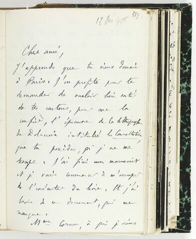 12 décembre 1915, sans lieu, à Louis de Launay