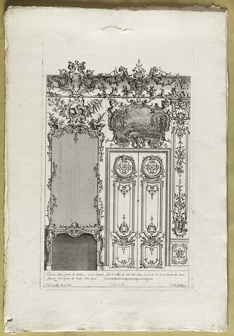 Décor de lambris, portes et cheminée