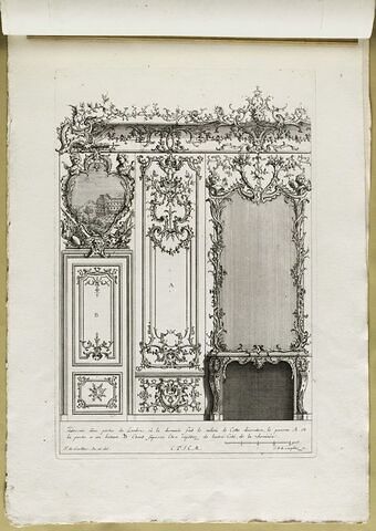 Décor de lambris, cheminée et porte