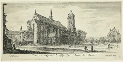 Vues de Paris : Vue et perspective de l'Eglise de Saint Martin des Champs