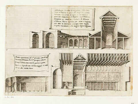 Figures du Voyage en Terre Sainte: Coupe longitudinale de la Basilique de la Nativité