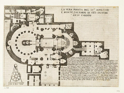 Figures du Voyage en Terre Sainte. Plan de la Basilique du Saint Sépulcre