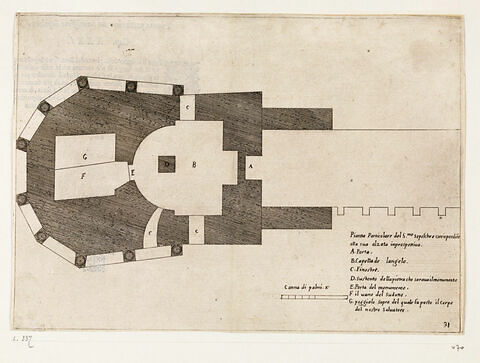 Figures du Voyage en Terre Sainte. Plan de la Basilique du Saint-Sépulcre