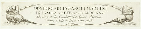 Siège de Saint-Martin de Ré. Planche accessoire