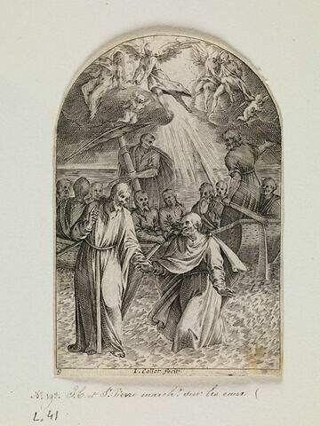 Jésus Christ et Saint Pierre marchant sur les eaux