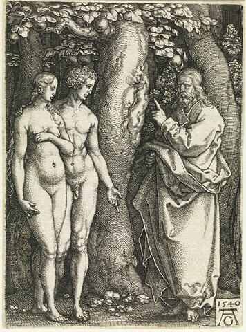 Dieu défend à Adam et à Eve de manger du fruit de l'arbre de vie