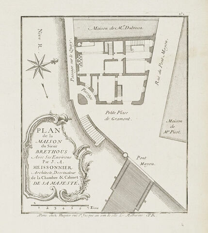 Plan de la maison du sieur Brethous