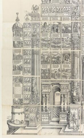 L'arc de triomphe de Maximilien: socle de la tour gauche; souverains et trophées, image 2/3