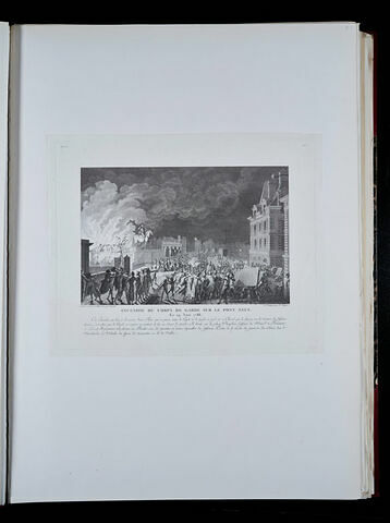 Incendie du corps de garde sur le Pont neuf