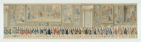 Cortège nuptial de Napoléon Ier et de Marie-Louise d'Autriche à travers la Grande Galerie du Louvre, le 2 avril 1810