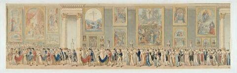 Cortège nuptial de Napoléon Ier et de Marie-Louise d'Autriche à travers la Grande Galerie du Louvre, le 2 avril 1810