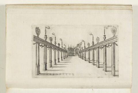 Planche XVII. Soixante-dix colonnes de part et d'autre de la rue Saint Michel