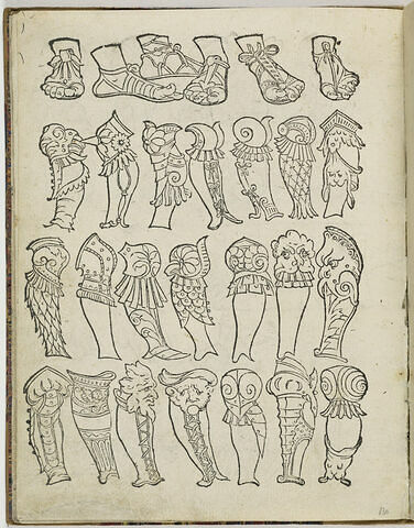 Modèles de sandales et jambières