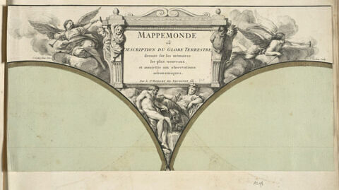 Mappemonde ou Description du globe terrestre, dressée sur les mémoires les plus nouveaux, et assujettie aux observations astronomiques, par le Sr Robert de Vaugondi fils