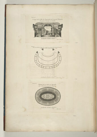 Coupe de la salle de spectacle sur le grand diamètre. Présentant l'ouverture du théâtre, image 2/2