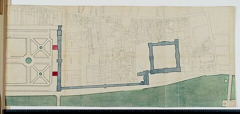 Plan de situation des bâtiments du Louvre et des Tuileries