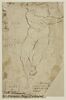 Etudes : figure nue, assise, la tête penchée à gauche ; pied de vase (?), image 1/2