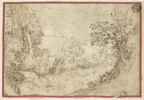 Paysage avec des bosquets d'arbres et d'arbustes, image 1/2