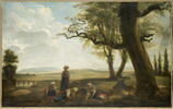 Les Joueuses d'osselets, paysannes, dit aussi : Paysannes de Frascati dans un paysage, image 1/2