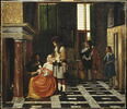 Joueurs de cartes dans un riche intérieur, image 3/3