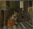 Joueurs de cartes dans un riche intérieur, image 1/3