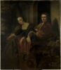 Portrait d'un couple accoudé à la balustrade d'un perron, dit autrefois Portrait du peintre Ferdinand Bol et de sa femme Lisbeth Dell, image 1/4