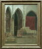 Vue intérieure de l'église des Jacobins à Toulouse en 1918, avec les caisses de tableaux évacués du Louvre, image 2/3