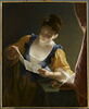 Jeune femme lisant une lettre, image 1/3