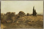 Vue d'un cimetière et d'un chemin creux aux environs de Beyrouth, image 1/3