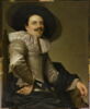 Portrait d'homme à chapeau et assis, image 1/2