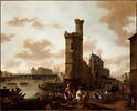 La Tour et la Porte de Nesle à Paris ; au fond, le Pont-Neuf et la place Dauphine, image 3/3