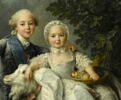 Charles-Philippe de France, comte d'Artois, futur Charles X (1757-1836), et sa soeur Madame Clotilde, future reine de Sardaigne ( 1759-1802)., image 2/3