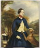 Portrait de femme en tenue de cavalière, avec son lévrier, image 1/3