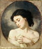 Jeune femme en buste, les épaules dénudées., image 1/2