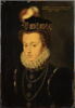 Élisabeth d'Autriche (1554-1592), reine de France, femme de Charles IX., en buste avec toque à plumes., image 2/4