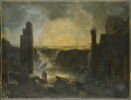 Ruines d'Ascalon en Syrie, effet de soleil levant., image 1/2