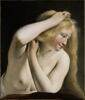 Jeune femme nue, à mi-corps, en train de se peigner, image 1/4