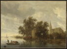 Bord de rivière avec une église, image 1/2