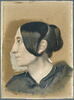 Tête de femme à bandeaux plats. Madame Mottez, image 3/4