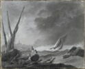 Bateaux sur une mer agitée, dit autrefois Mer agitée, image 11/12