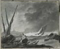 Bateaux sur une mer agitée, dit autrefois Mer agitée, image 1/12