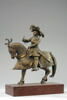 Cavalier en costume (allemand ?) du XVIème siècle sur un cheval caparçonné, image 1/2