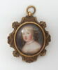 Miniature ovale sur émail dans un cadre en laiton doré : Marie-Thérèse d'Autriche, reine de France, image 1/2