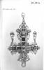 Croix-pendentif en or ornée d'améthystes, d'émeraudes et de perles, image 5/5